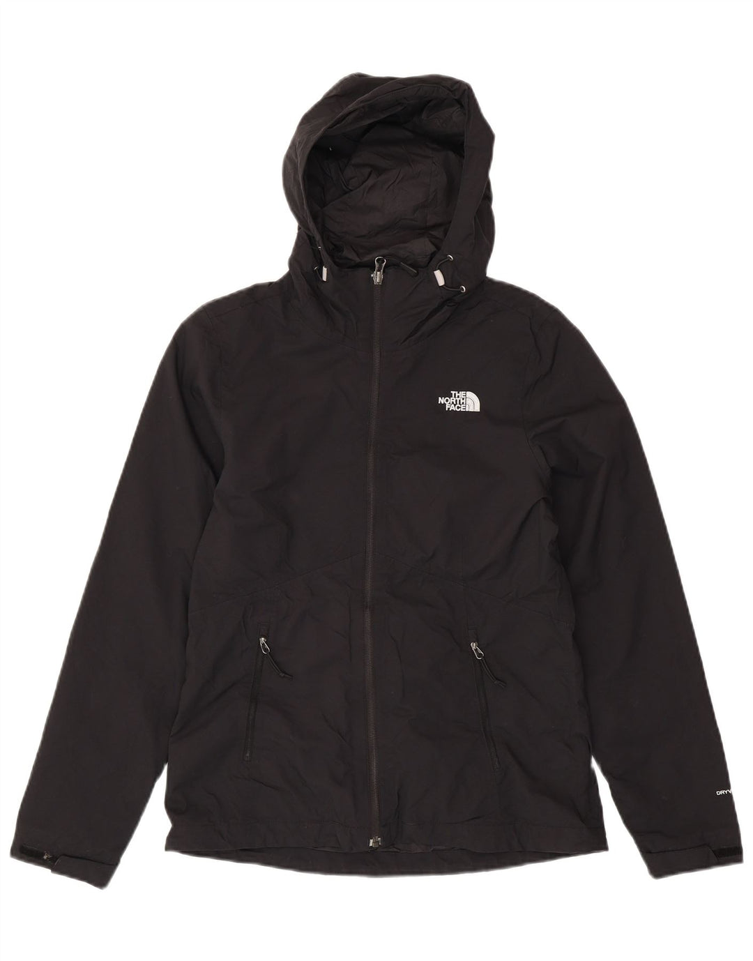THE NORTH FACE Veste de pluie à capuche pour femme UK 10 Small Noir Polyester