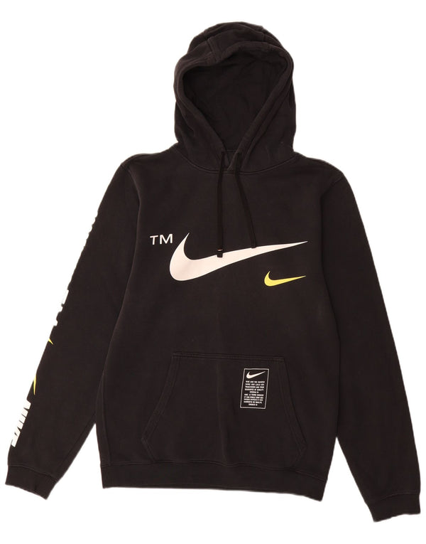 Nike Pull à capuche graphique pour homme Petit coton noir