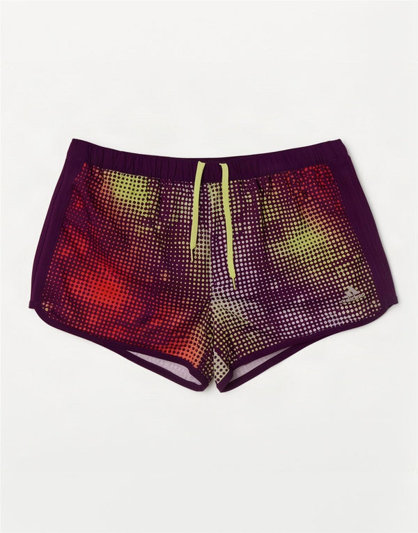 Adidas Climalite Sport Shorts UK 10 Petit Violet à pois