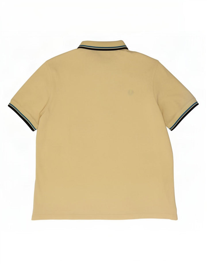 Fred Perry Polo Homme XL Jaune Rayé Coton