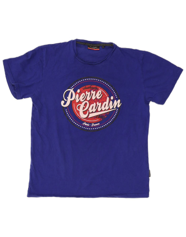 Pierre Cardin T-Shirt Graphique Homme Grand Bleu Coton