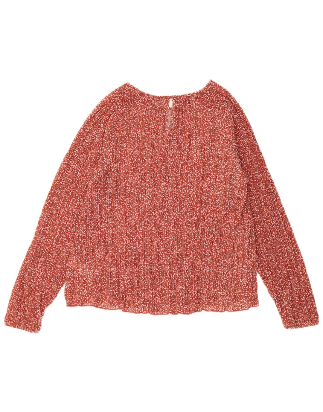 MARKS & SPENCER Chemisier à manches longues pour femme UK 12 Rouge moyen floral