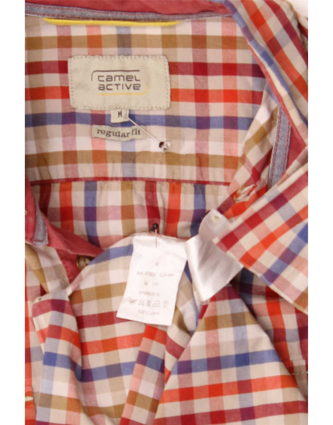 Chemise Regular Fit Homme Camel Active Coton Vichy Multicolore Moyen