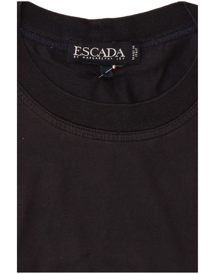 ESCADA T-Shirt Homme Haut Large Bleu Marine Coton