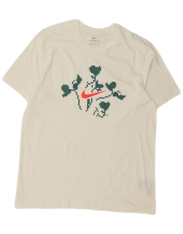 Nike T-shirt graphique pour homme en coton blanc Taille L