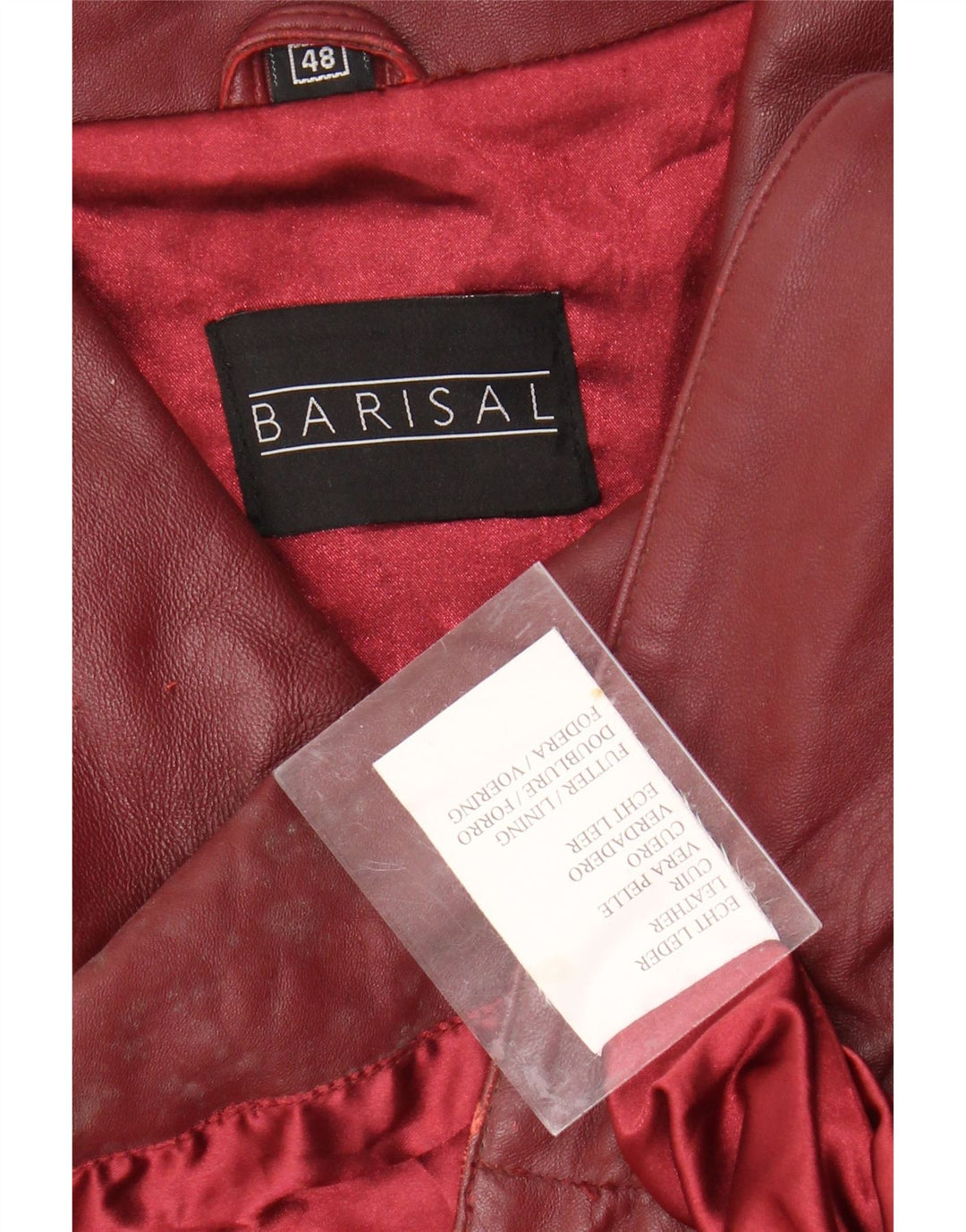 Barisal Manteau en cuir surdimensionné pour femme EU 48 2XL Cuir marron