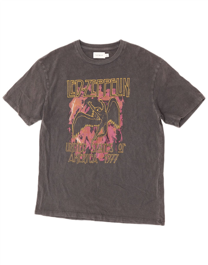 Topman T-Shirt Graphique Homme Petit Gris Coton