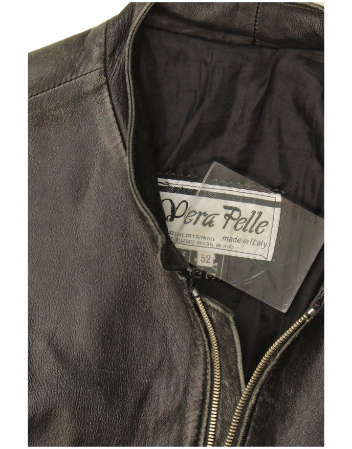 Veste en cuir homme vintage UK 38 Cuir noir moyen