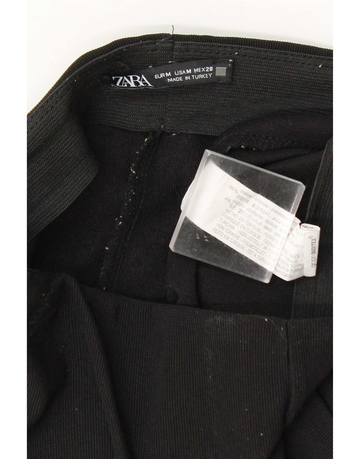 Zara Femmes Flare Leggings UK 44 Medium Noir Polyester
