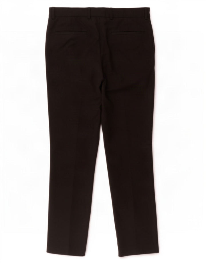 Marks & Spencer Pantalon de costume droit pour homme W32 L31 Noir Polyester