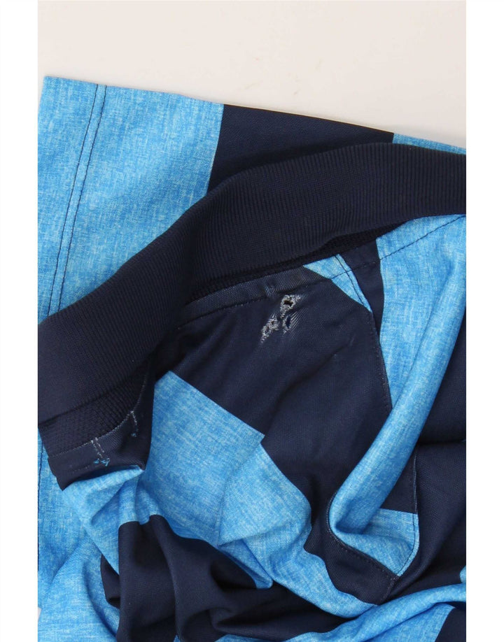 Nike Homme Dri Fit Standard Polo Petit Bleu Rayé Polyester