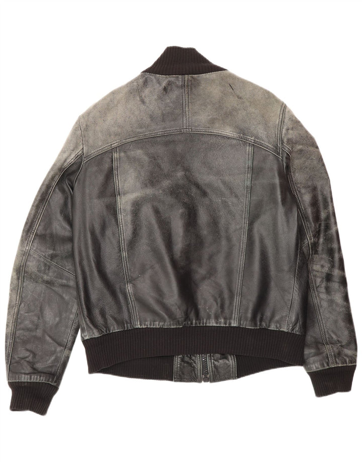 Veste en cuir homme vintage UK 38 Cuir noir moyen