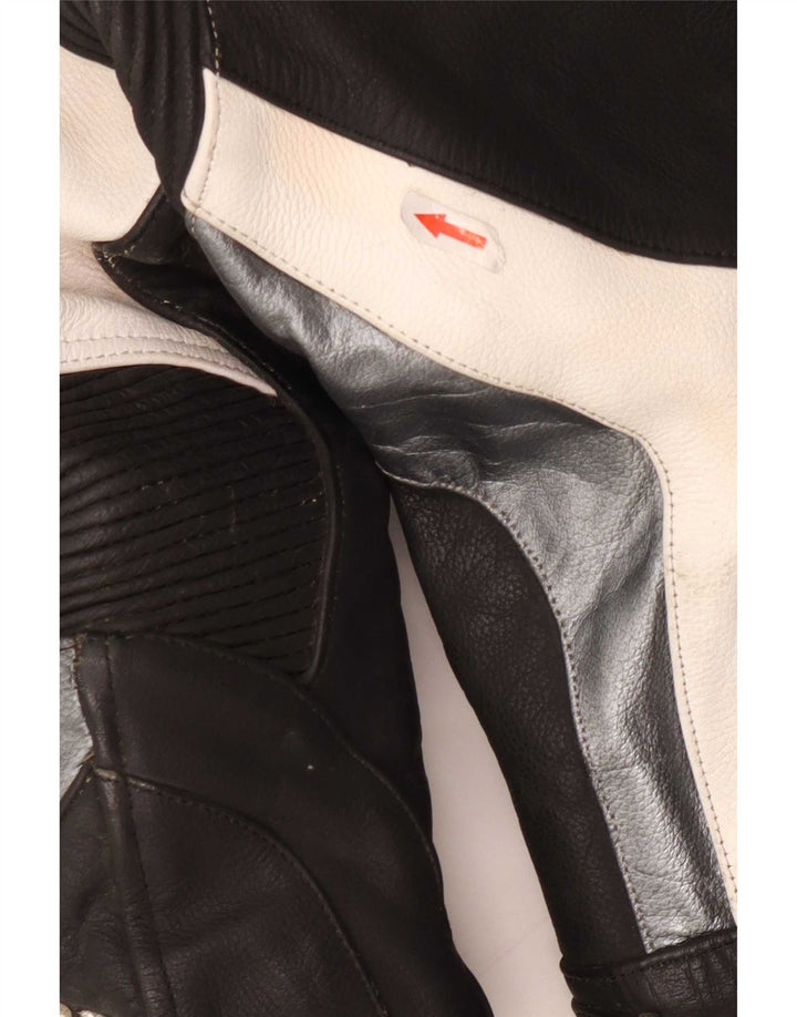 Giudici Veste de course graphique pour homme UK 36 Petit cuir color block noir