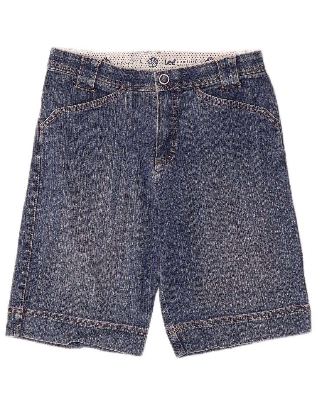 Lee Short en jean pour femme US 6 Medium W28 Bleu Coton