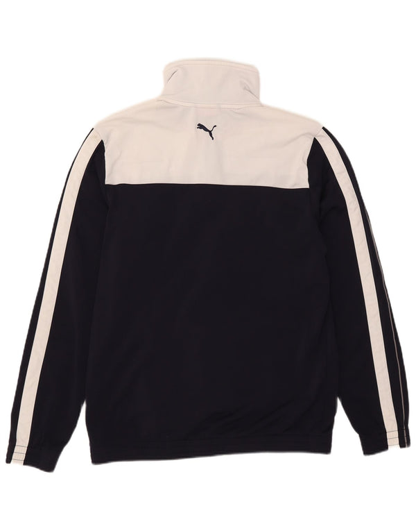 Puma Veste de Survêtement Homme Bleu Marine Moyen Polyester Colorblock