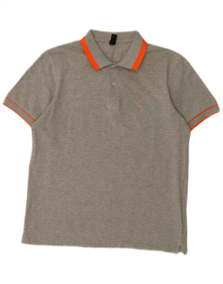 Sun68 Polo Homme Gris Moyen Coton