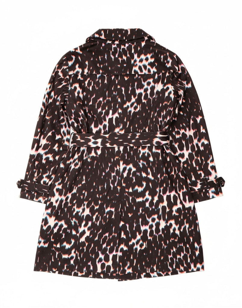 ULLA POPKEN Womens Rain Jacket UK 28 6XL Black Animal Print Polyester Vintage Ulla Popken and Second-Hand Ulla Popken from Messina Hembry 