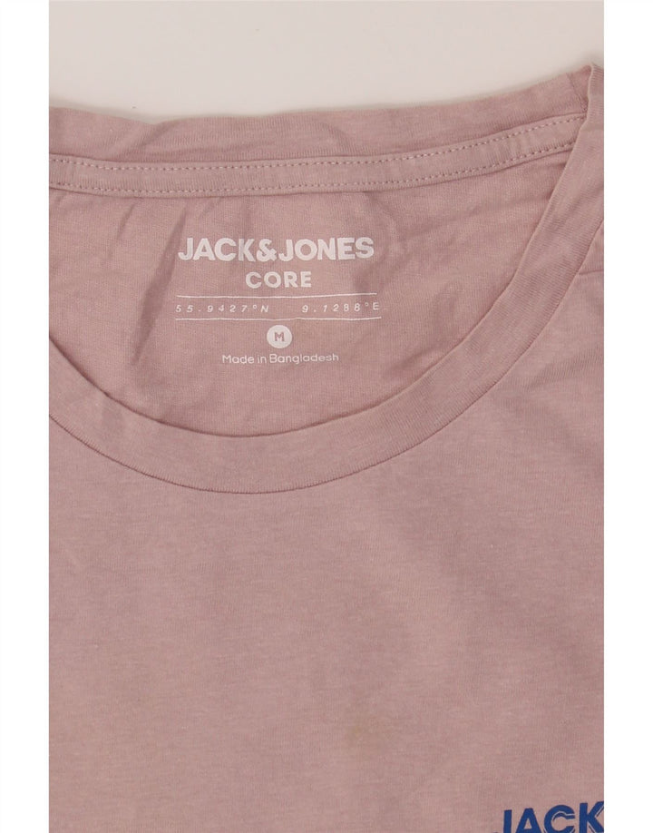 JACK & JONES Mens T-Shirt Top Medium Pink Cotton Vintage Jack & Jones and Second-Hand Jack & Jones from Messina Hembry 