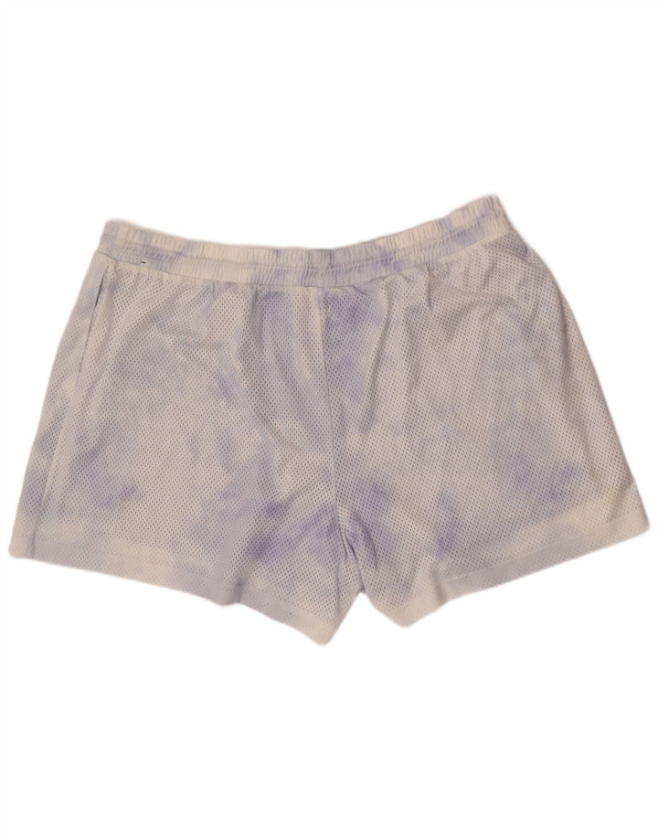 Nike Short de sport pour femme UK 20 2XL Blanc Tie Dye Polyester