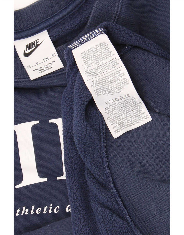 Nike Sweat-shirt surdimensionné graphique pour homme XS en coton bleu marine