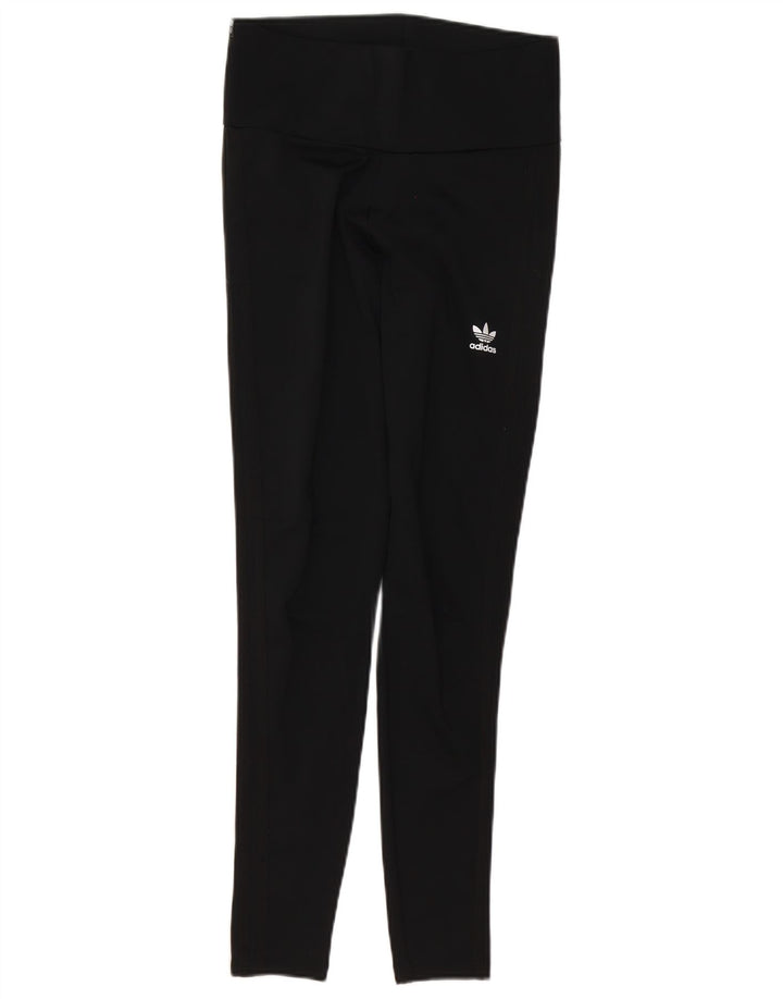 Adidas Leggings Femme UK 12 Polyester Noir Moyen