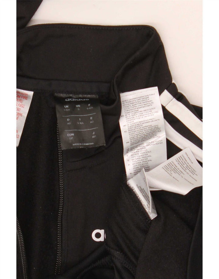 Veste de survêtement Adidas Climalite Garçon 9-10 ans Noir Polyester