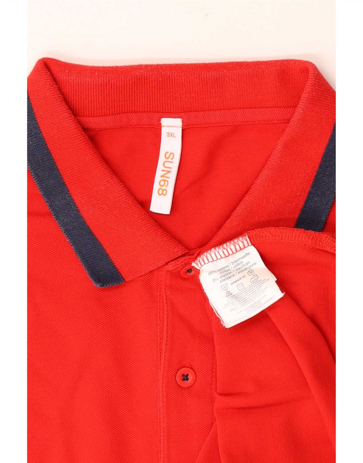 Sun68 Polo Homme 3XL Rouge Coton