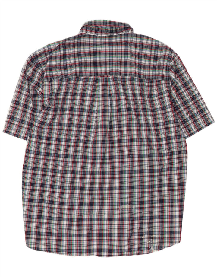 Chaps Chemise à manches courtes pour homme facile d'entretien 2XL en coton à carreaux multicolore