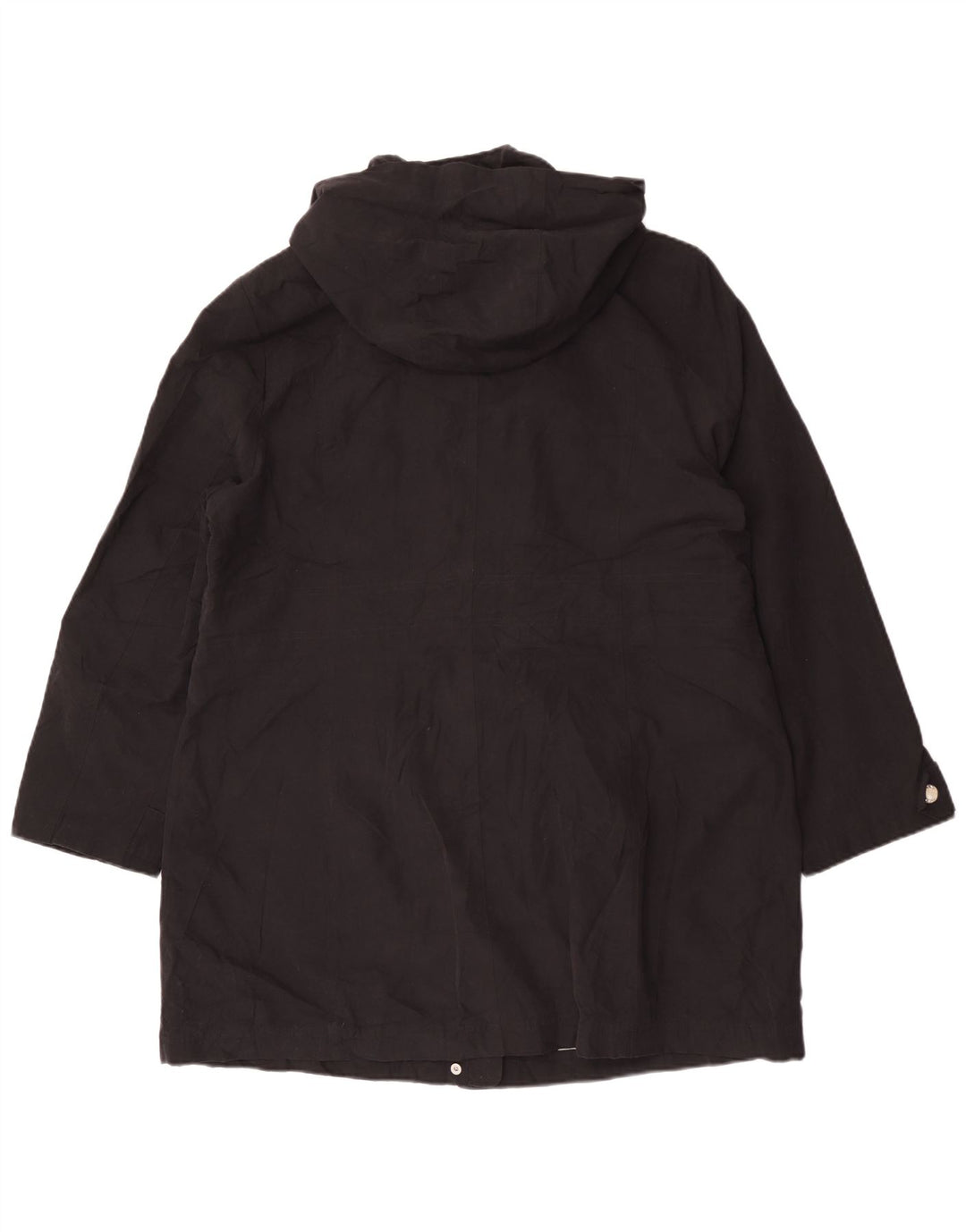Dkny Manteau imperméable à capuche pour femme UK 18 XL Noir Polyester