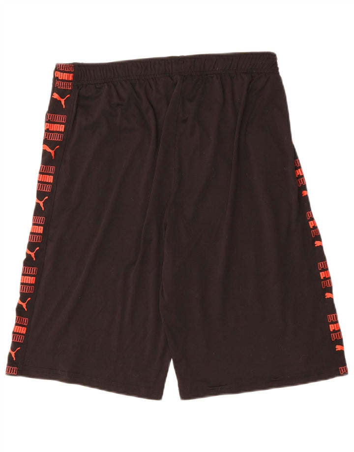 PUMA Short de sport graphique pour hommes, grand, noir, polyester