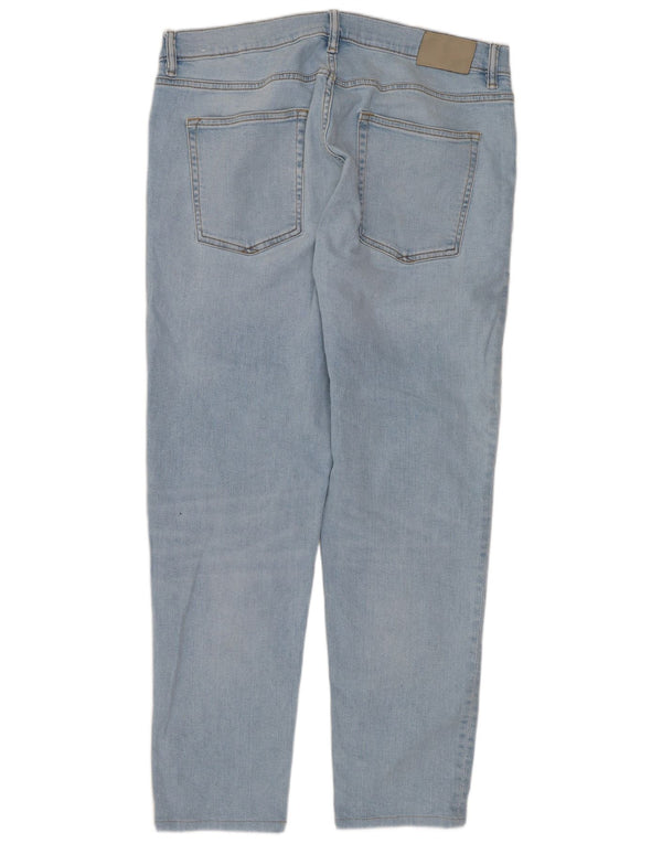 Zara Jean Fuselé Homme W36 L29 Bleu Coton