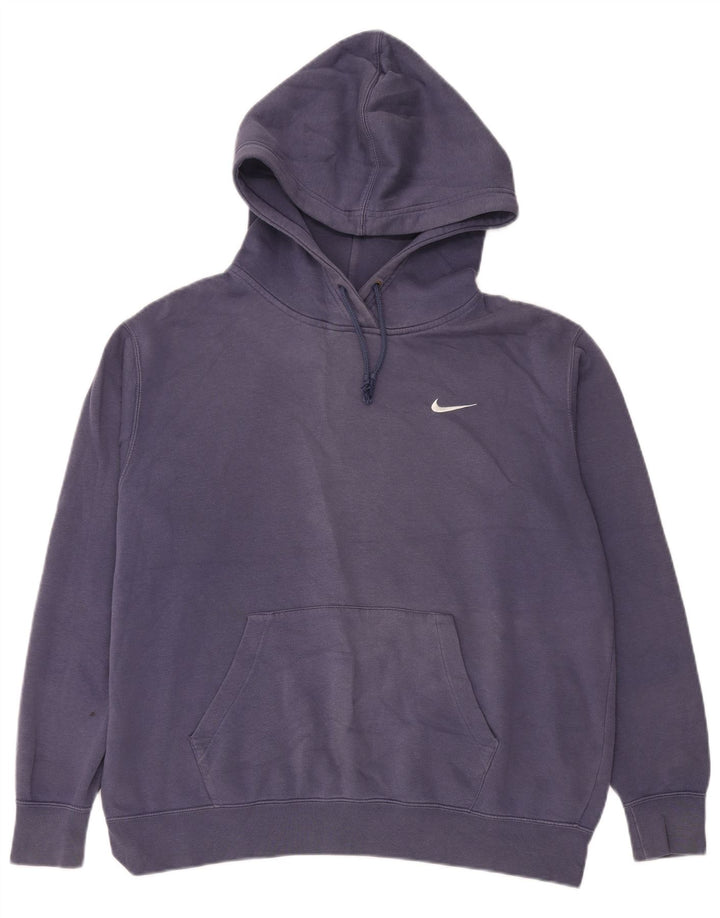 Nike Pull à capuche pour homme en coton bleu marine Taille L