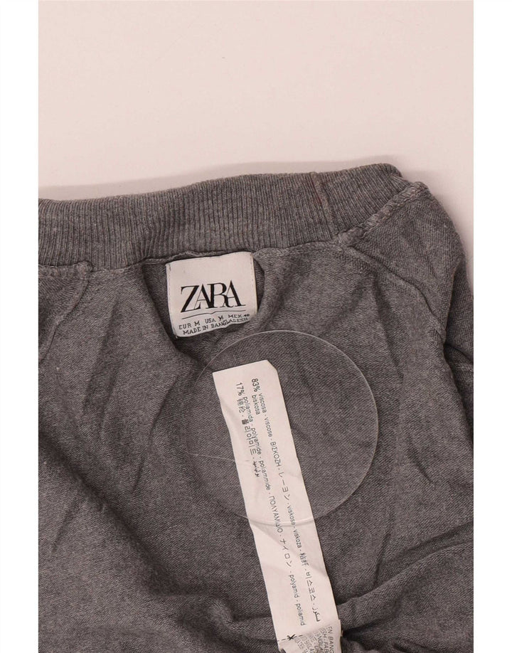 Zara Pull Col Roulé Homme Gris Moyen Viscose