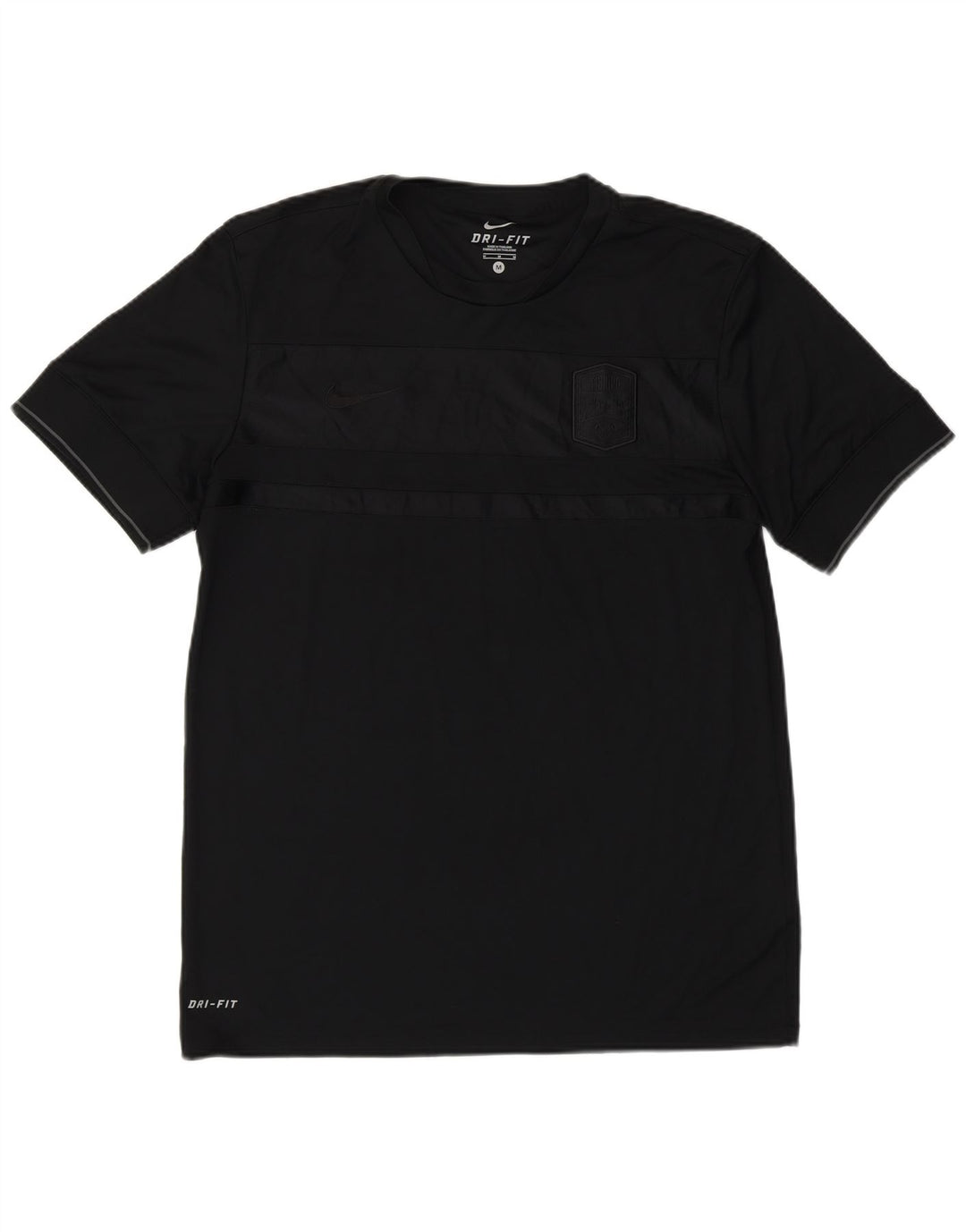 Nike Hommes Dri Fit T-Shirt Haut Noir Moyen Polyester