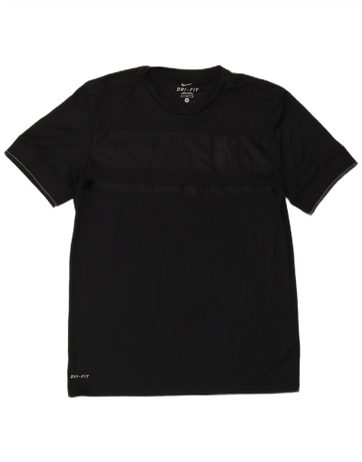 Nike Hommes Dri Fit T-Shirt Haut Noir Moyen Polyester