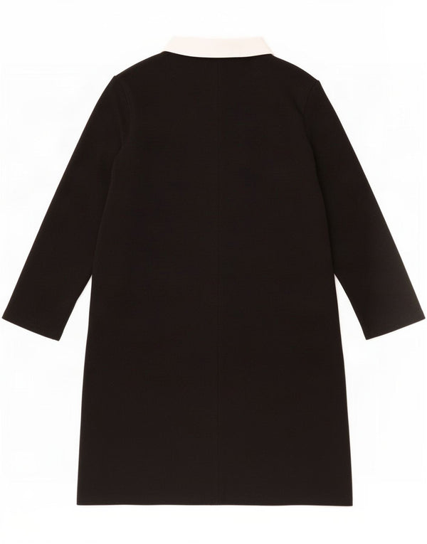 Zara Womens Trafaluc Robe droite à manches 3/4 UK 10 Small Noir Colorblock