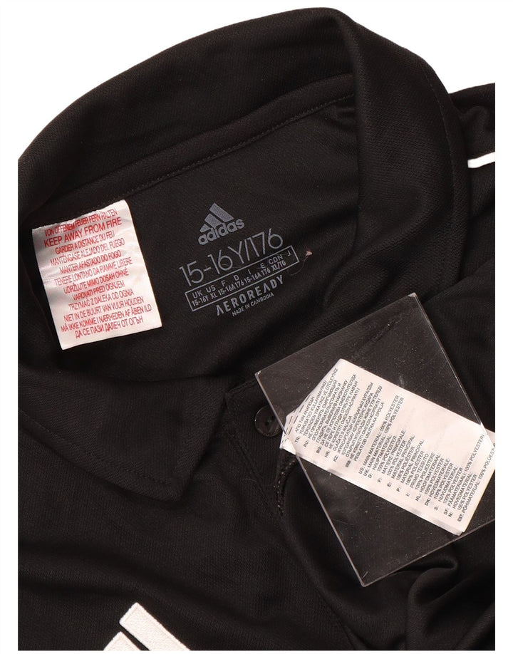 ADIDAS Polo Aeroready Garçon 15-16 ans Noir Polyester