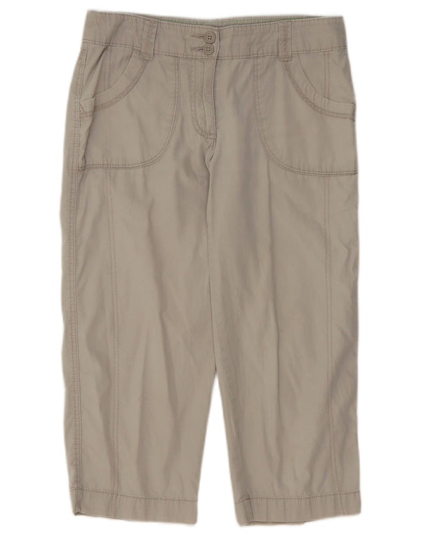 Marks & Spencer Pantalon Capri Femme UK 8 Small W29 L20 Coton Beige