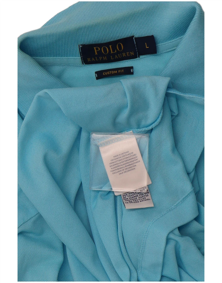 POLO RALPH LAUREN Polo sur mesure pour homme en coton bleu grand