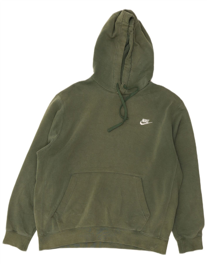 Nike Pull à capuche pour homme en coton vert Taille L