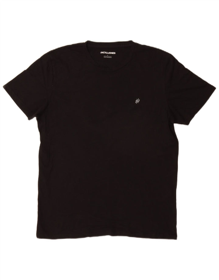 Jack & Jones T-Shirt Homme Haut Large Noir Coton