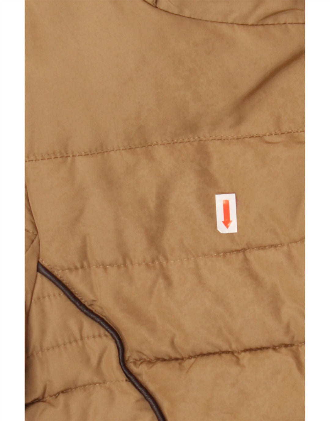 Zara Veste matelassée pour femme UK 16 Large Marron Polyester