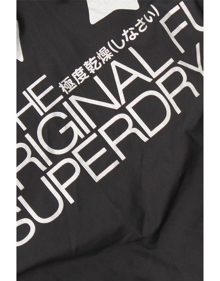 Superdry Veste rembourrée à capuche pour femme UK 14 Nylon bordeaux moyen
