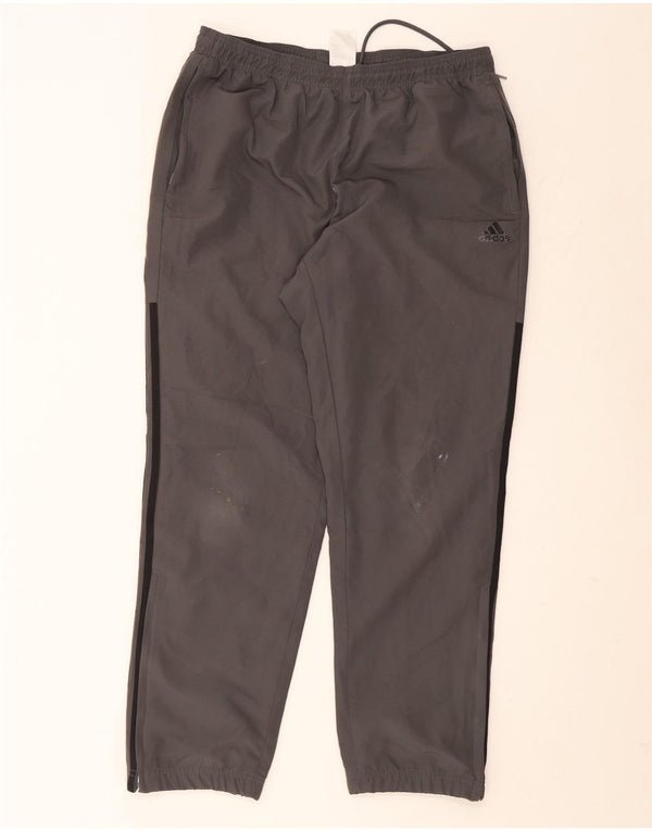 Adidas Pantalon de survêtement pour homme Pantalon de jogging Large Gris Polyester