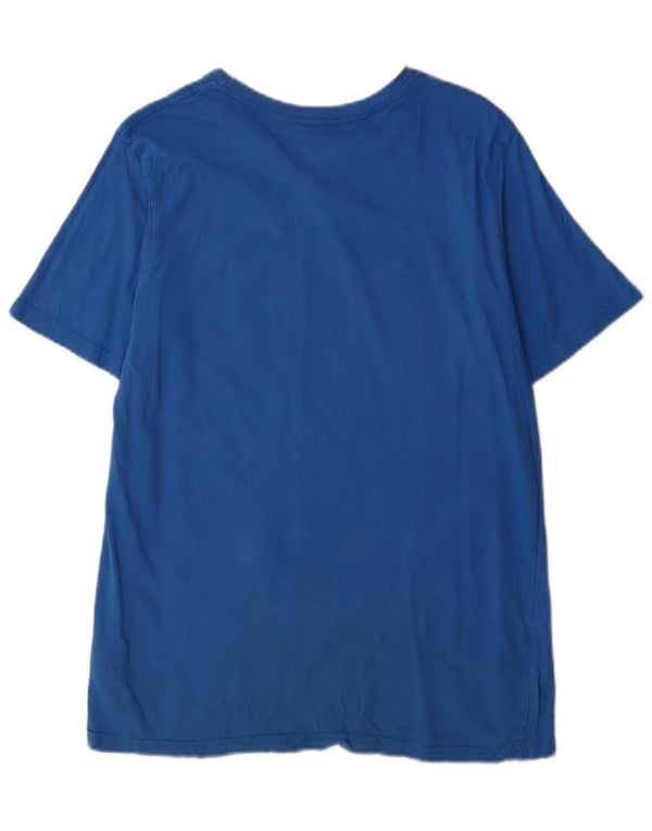 Adidas Mens Graphic T-Shirt Top Large Blue Cotton