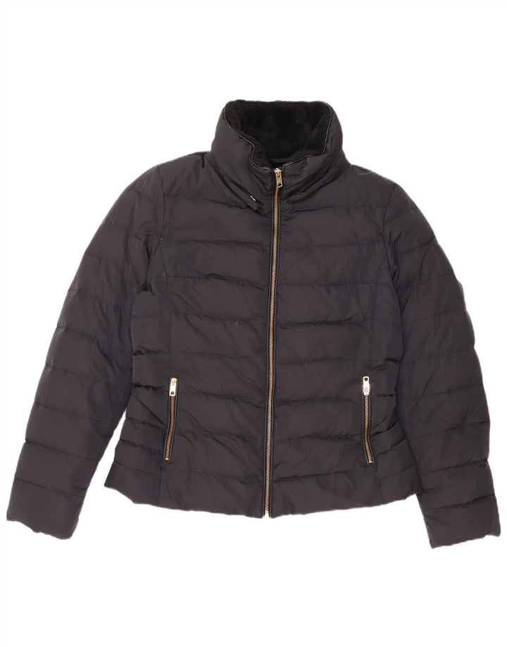 Zara Veste matelassée pour femme UK 14 Large Bleu marine