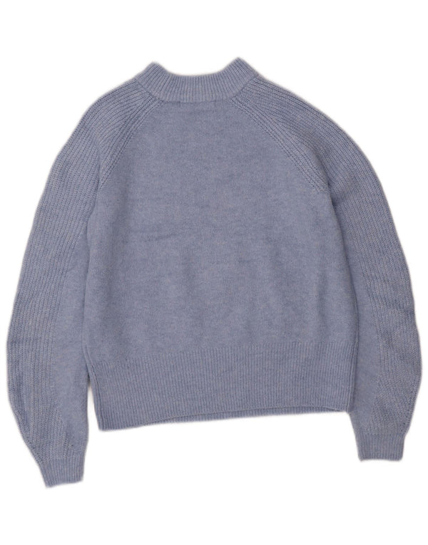 Marks & Spencer Pull surdimensionné à col roulé pour femme UK 6 XS Bleu