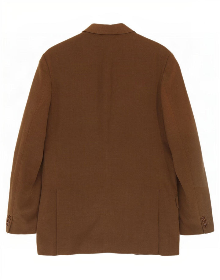 Massimo Dutti Veste Blazer 3 Boutons Homme EU 46 Petit Marron Coton