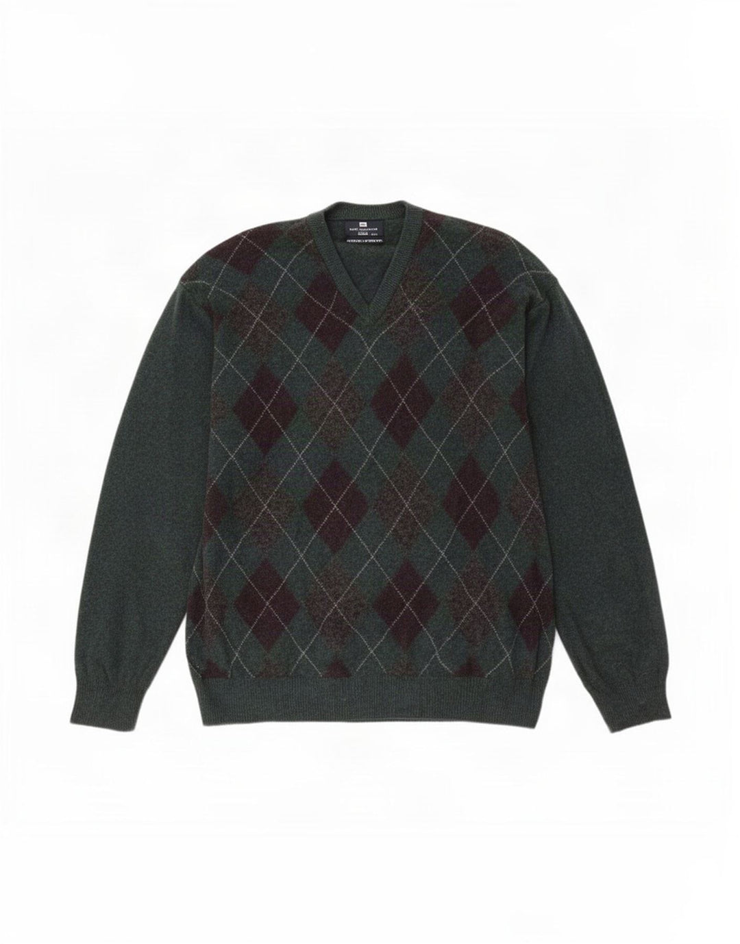 Marks & Spencer Pull à col en V Blue Harbour pour homme 2XL Vert