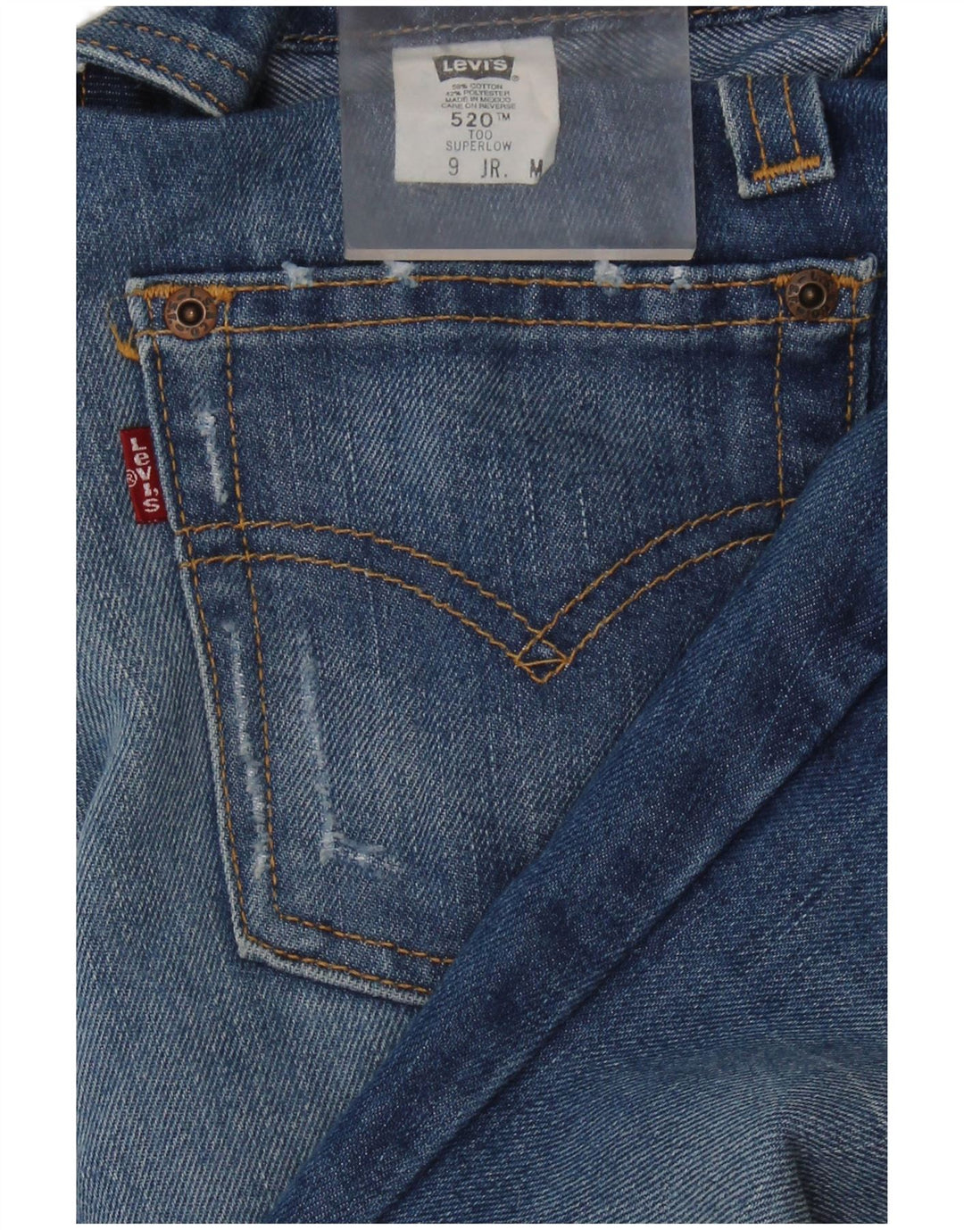 LEVI'S Jean Bootcut Super Low 520 Femme Moyen W30 L33 Bleu Coton